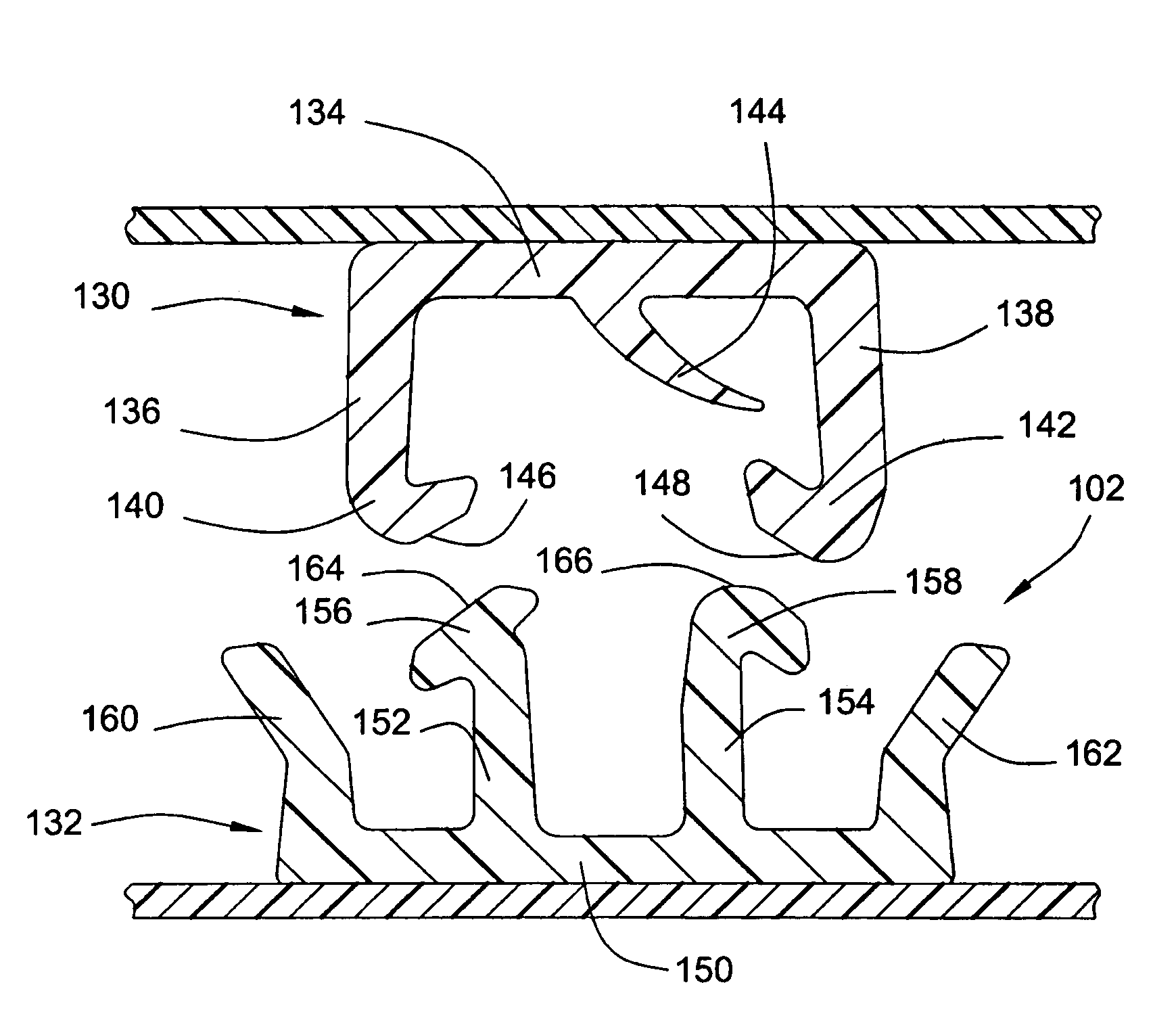 Leak proof closure device with spring member