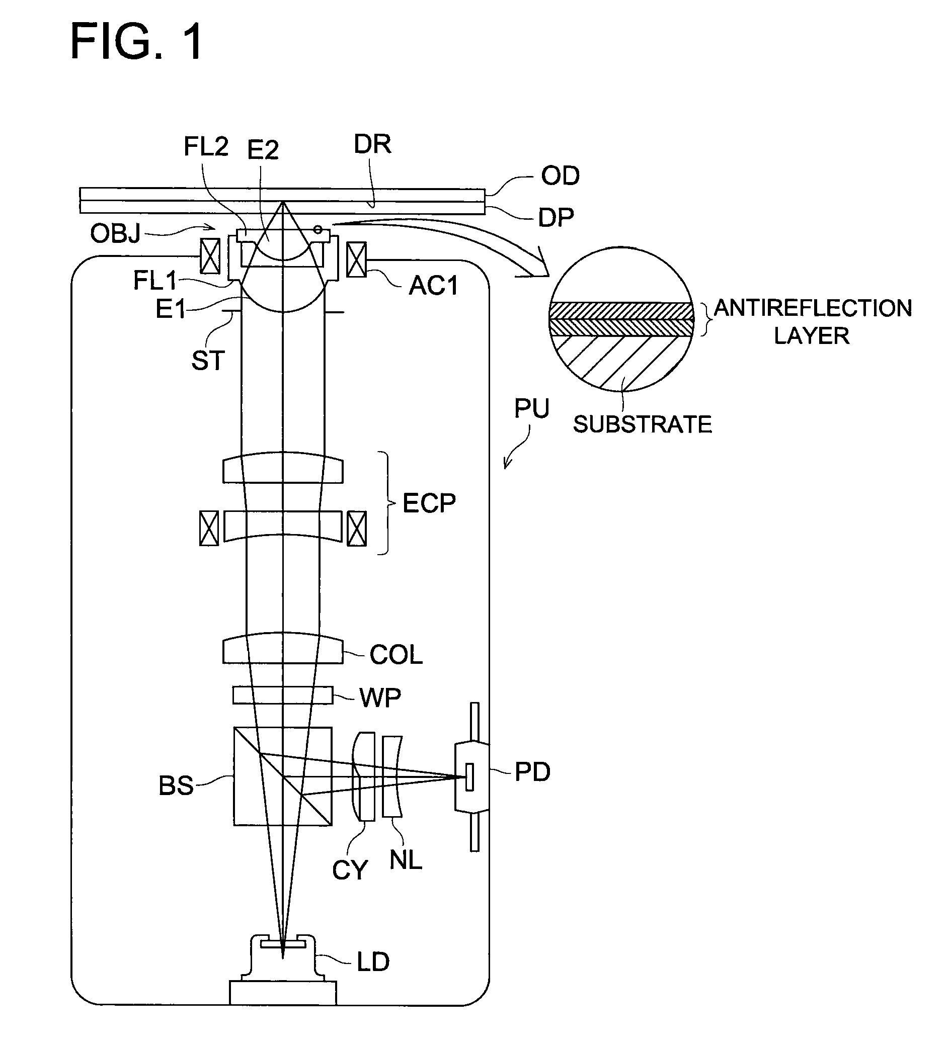 Optical element and optical pickup apparatus