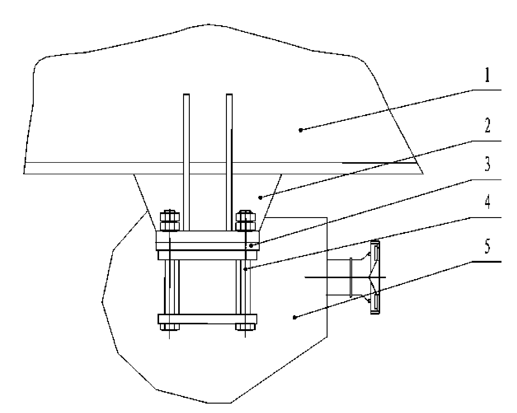 Oscillating suspension system of crane