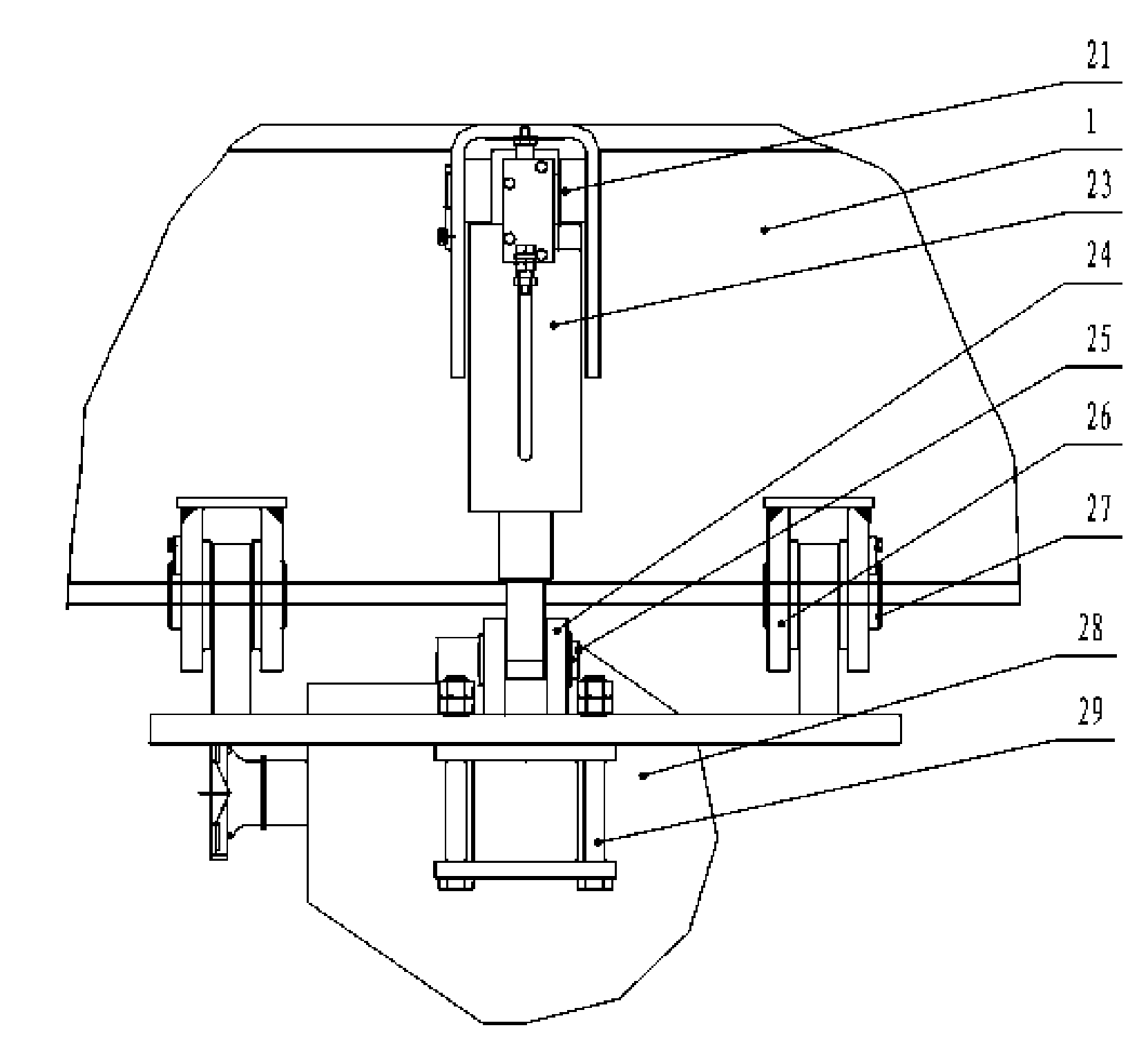 Oscillating suspension system of crane