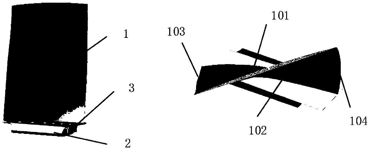 Blade edge head section molded line self-adaptive segmentation method based on curvature change