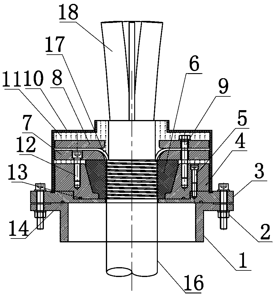 Airtight platform anchoring device