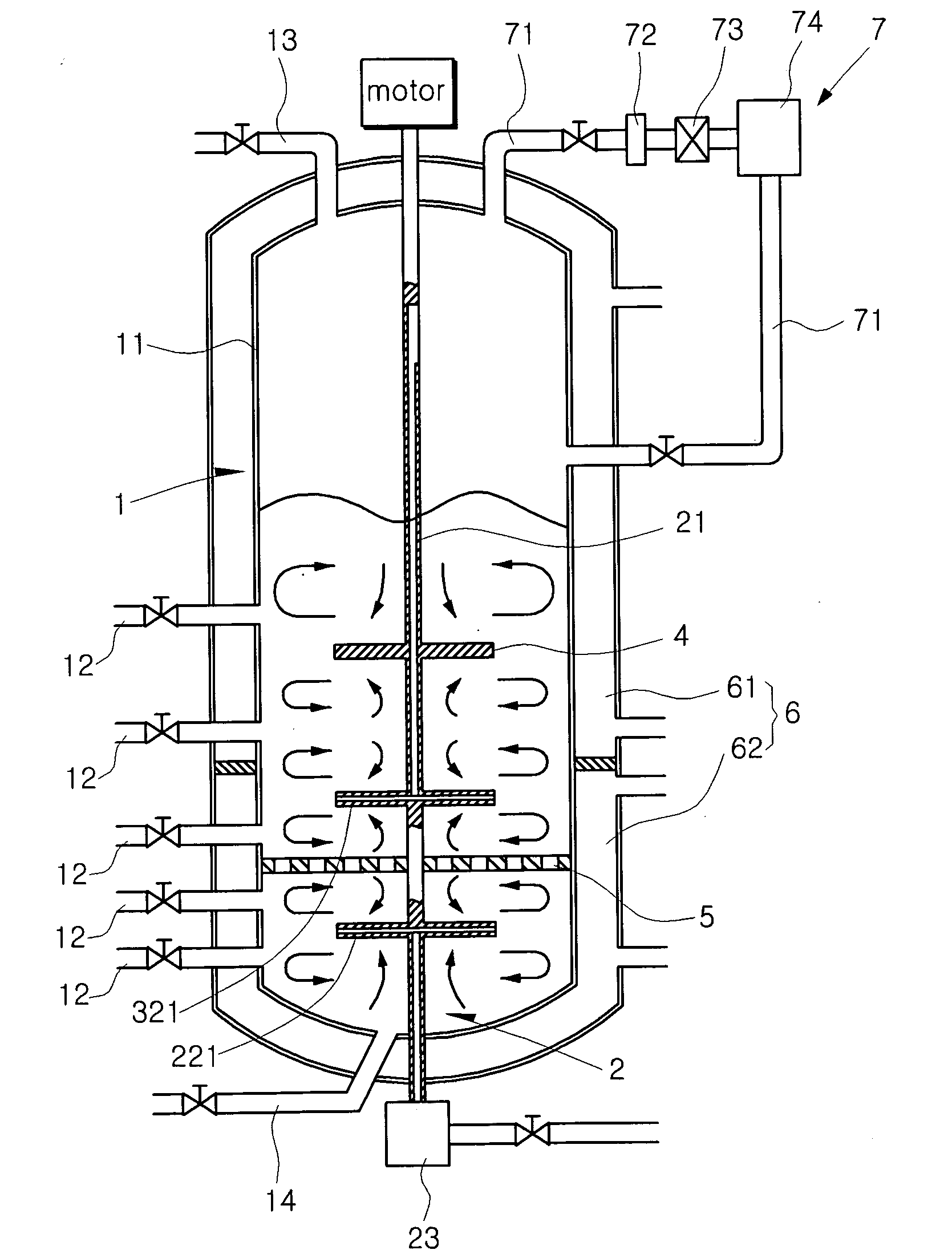 Nano-powder extraction apparatus using a hollow impeller