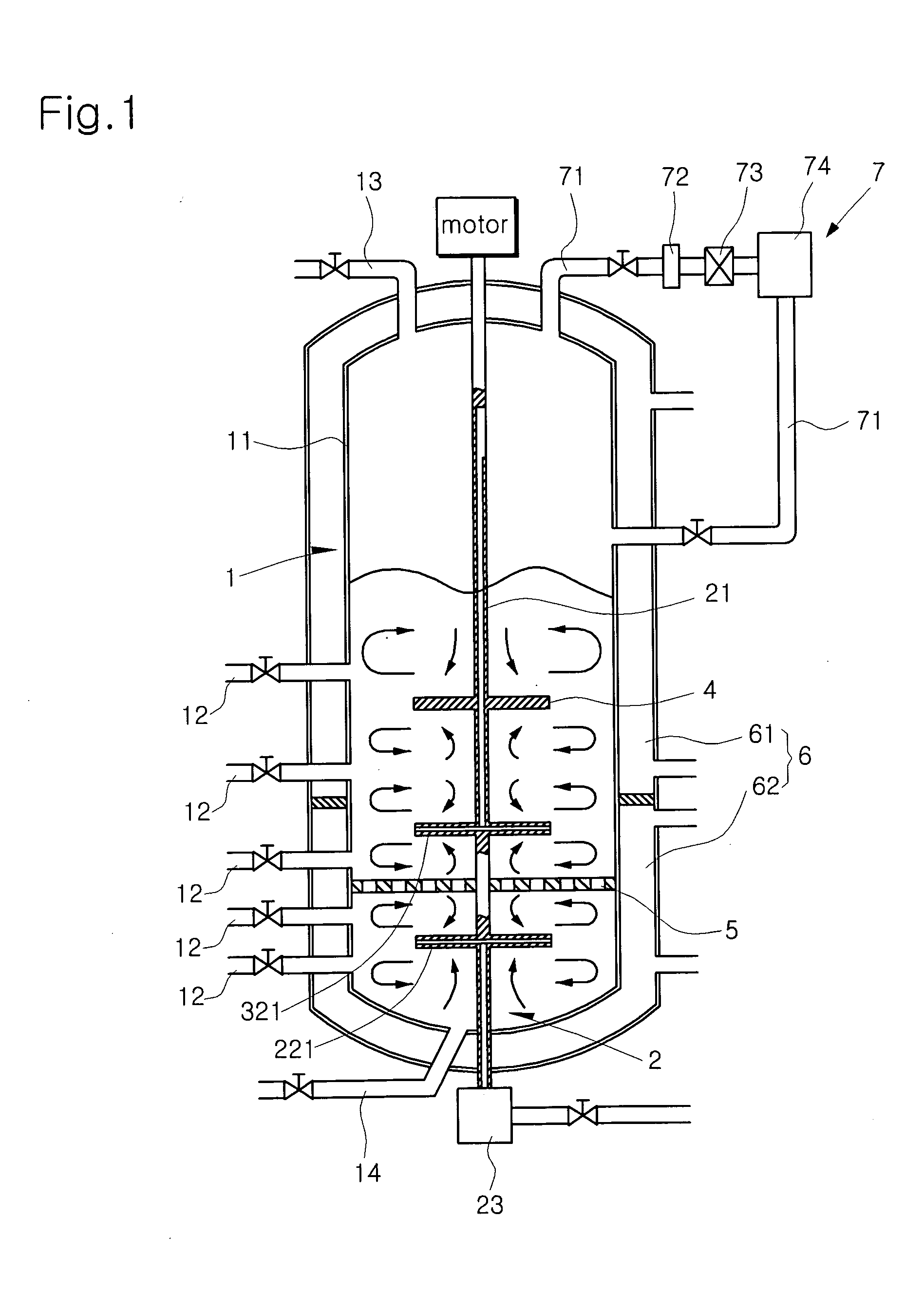 Nano-powder extraction apparatus using a hollow impeller