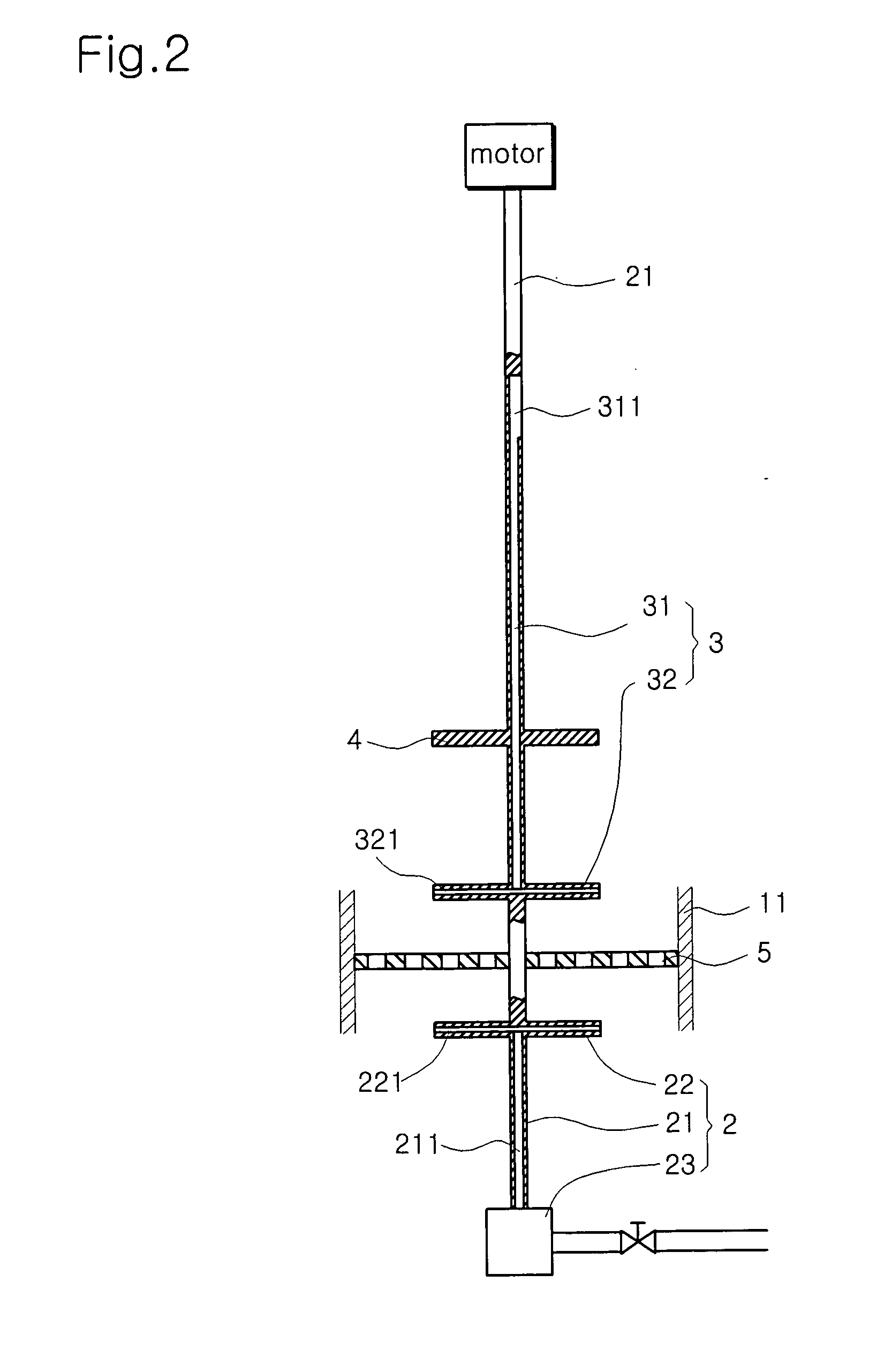 Nano-powder extraction apparatus using a hollow impeller