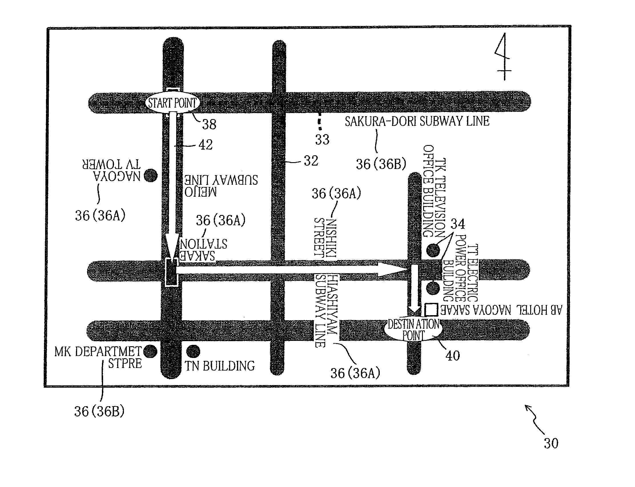 Map generating device, and memory medium storing map generating program