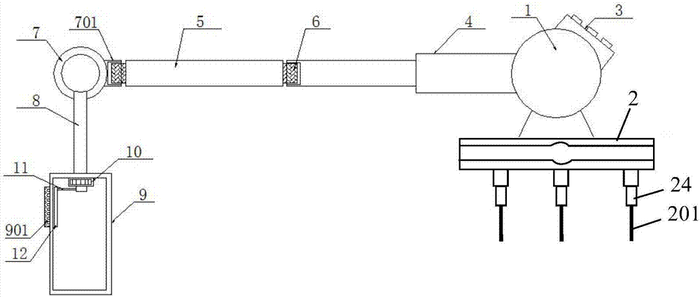 Multi-area water sampling device