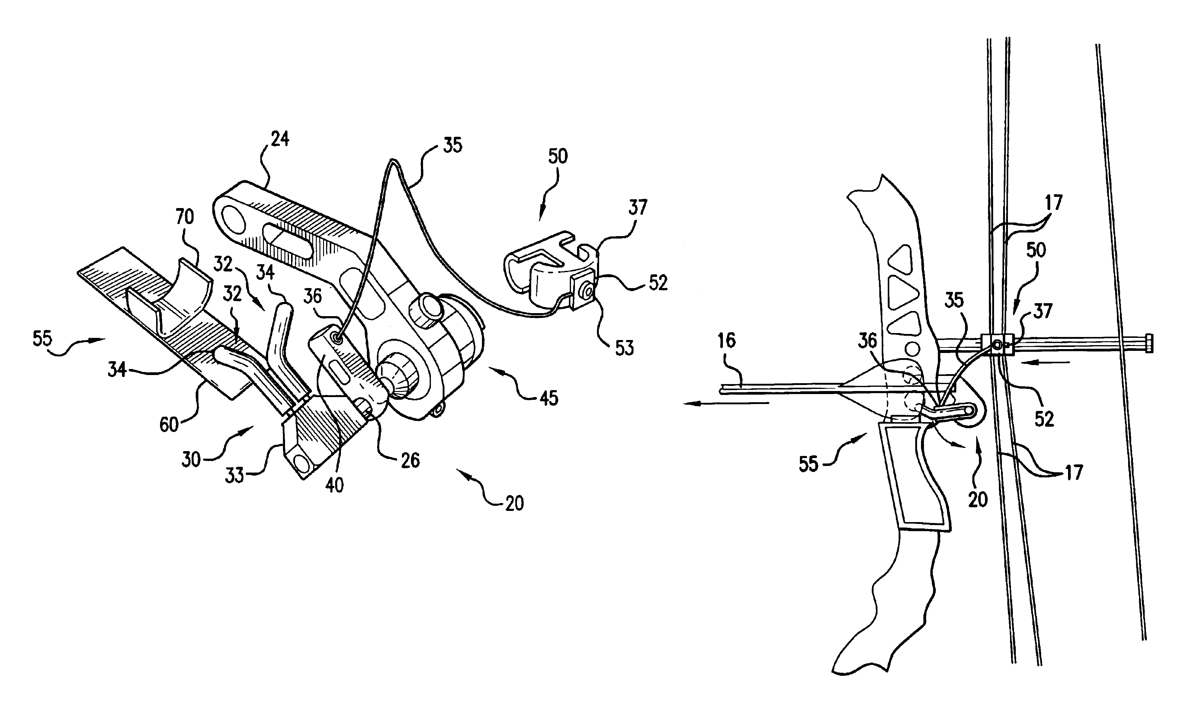 Move-away arrow rest