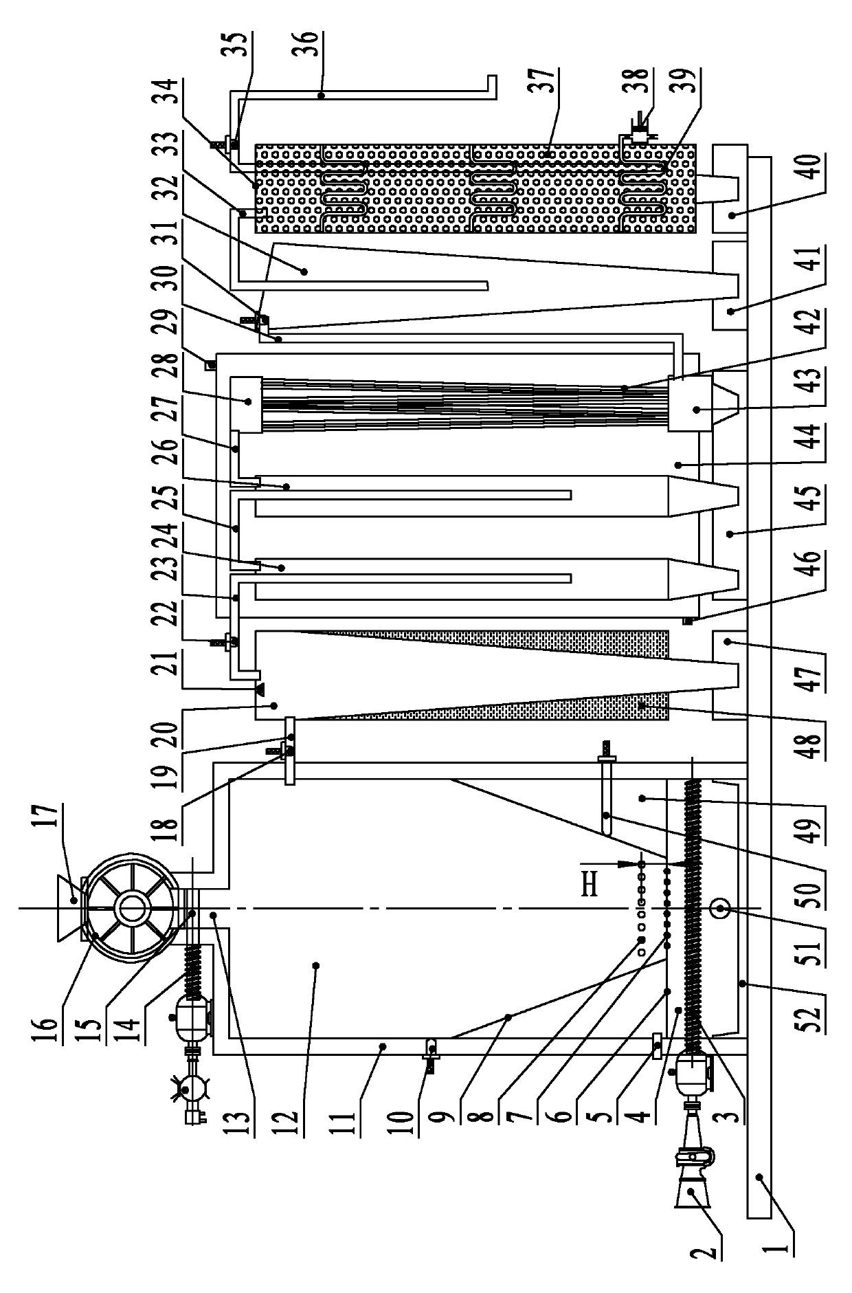 Biomass particle gasification generator for kiln