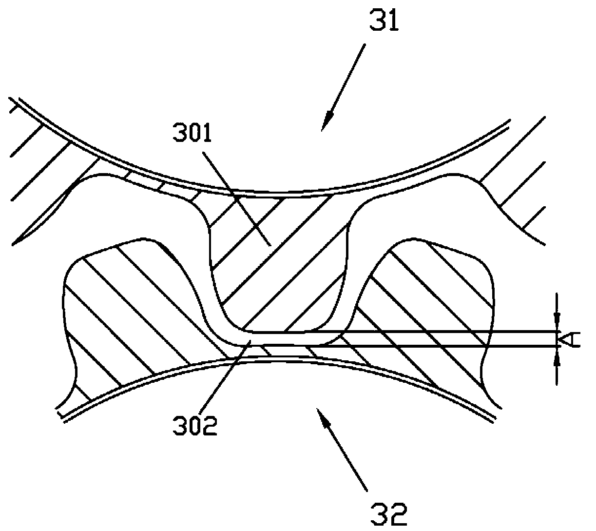 Low-elasticity structure line and manufacturing method thereof