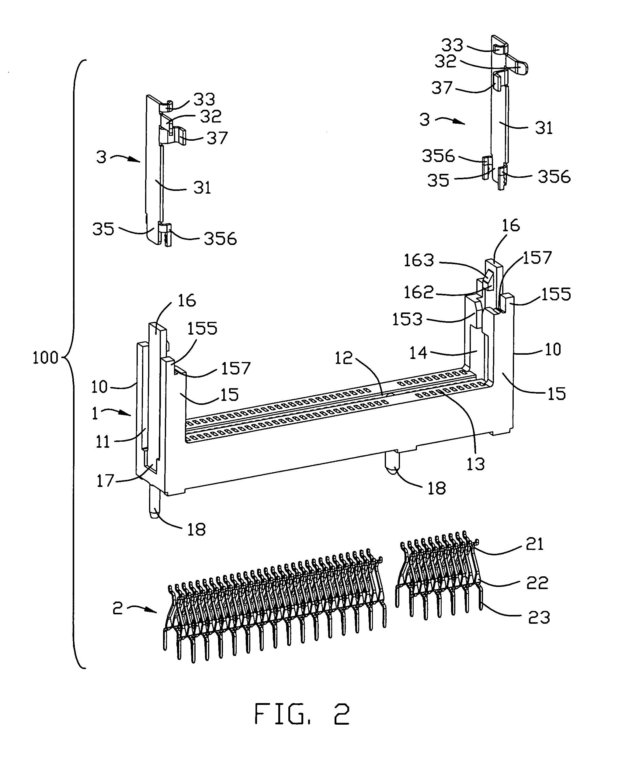 Card edge connector with a metallic reinforcement piece