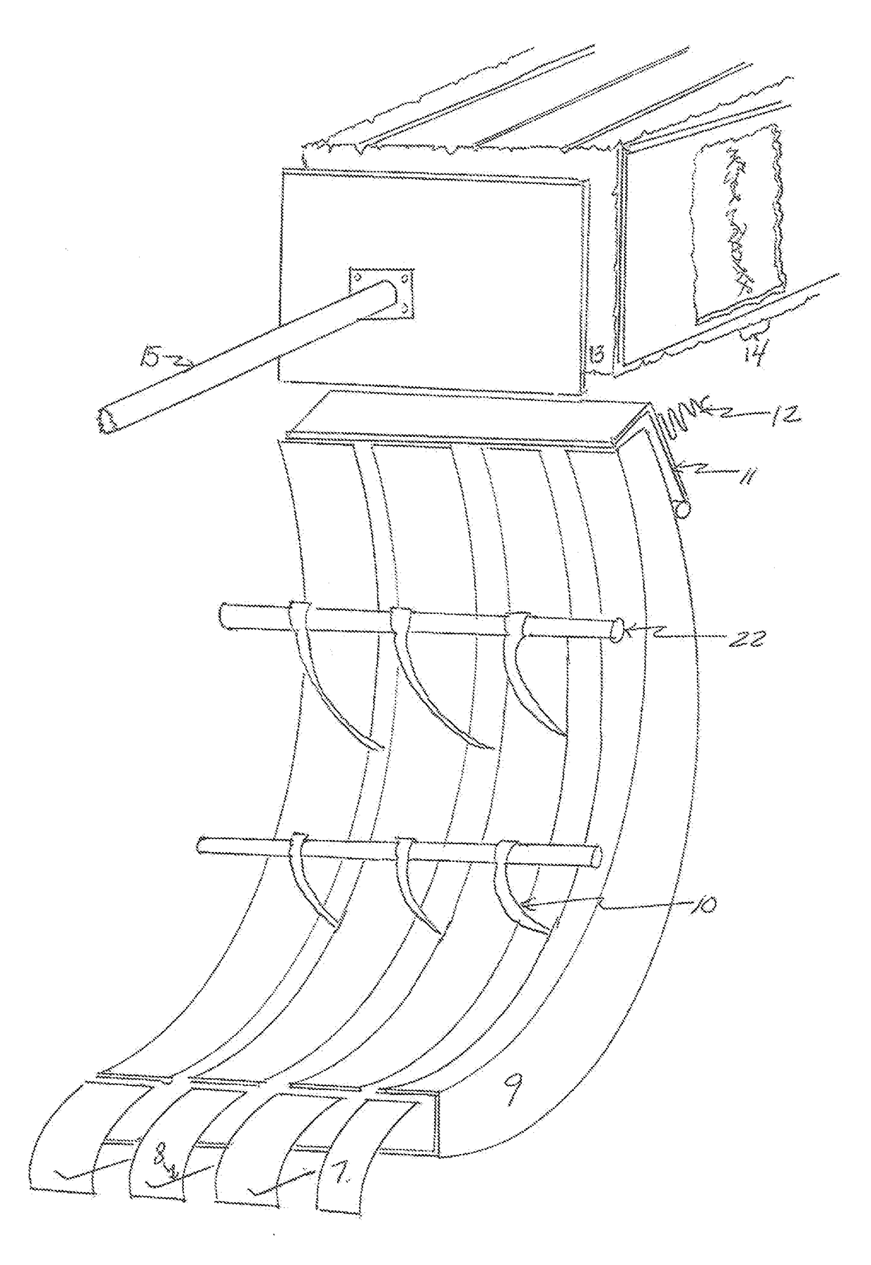 Device and method for measuring the properties of hay using near infrared spectroscopy on a large square baler