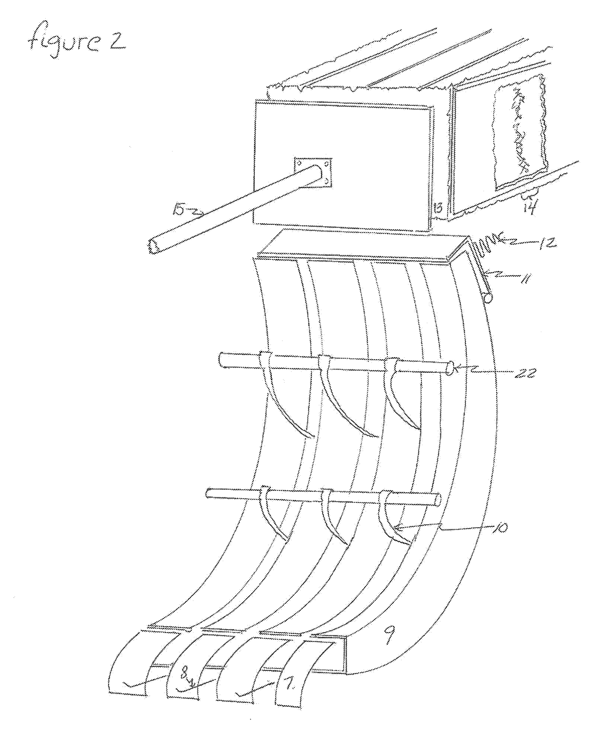 Device and method for measuring the properties of hay using near infrared spectroscopy on a large square baler