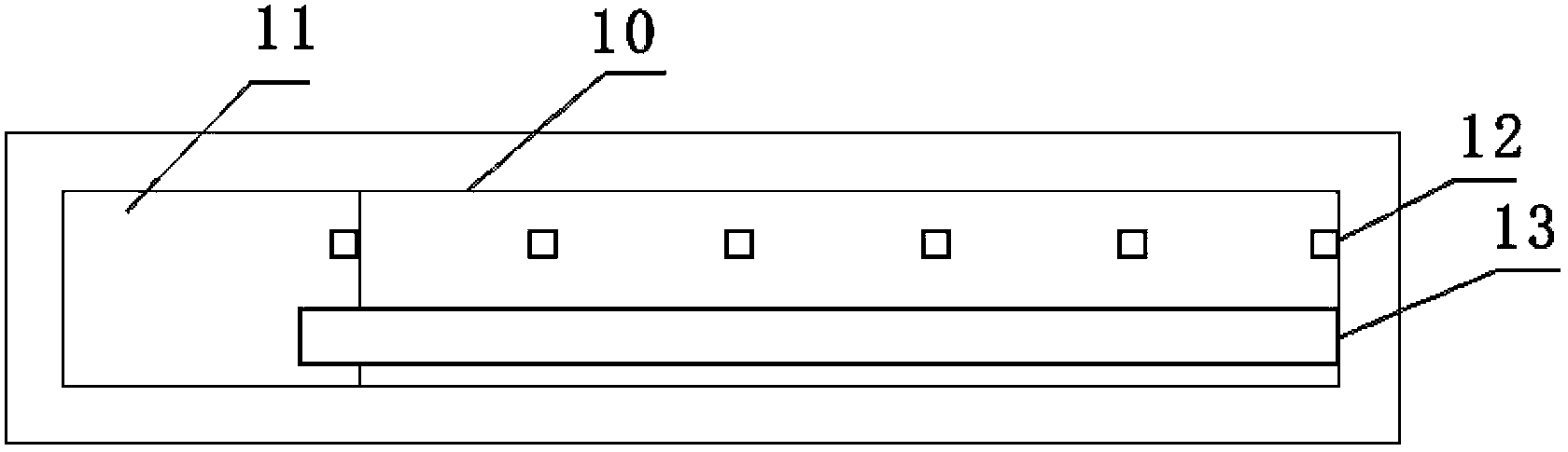 Corrosion testing device for metal inside gaps under stripped coatings