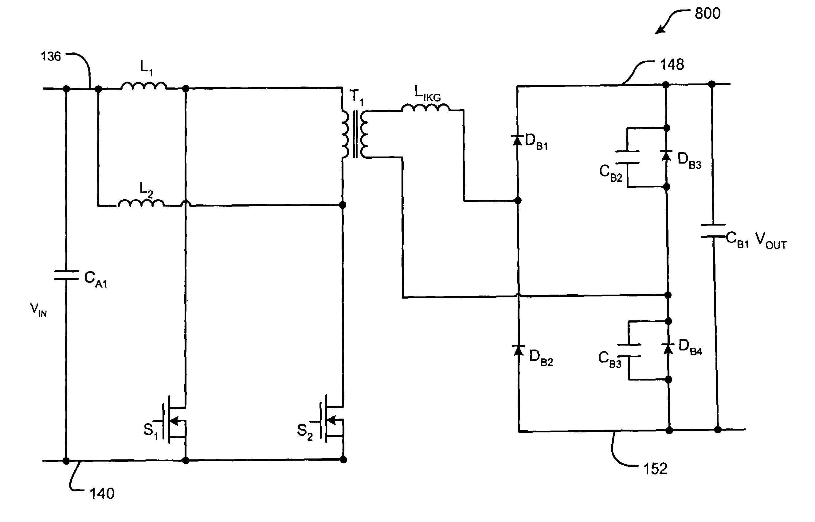 DC converter circuit with overshoot protection