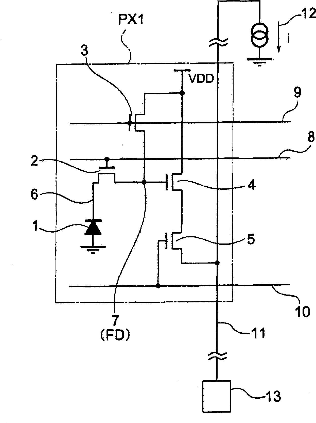 Pixel circuit, solid-state image pickup device, and camera system