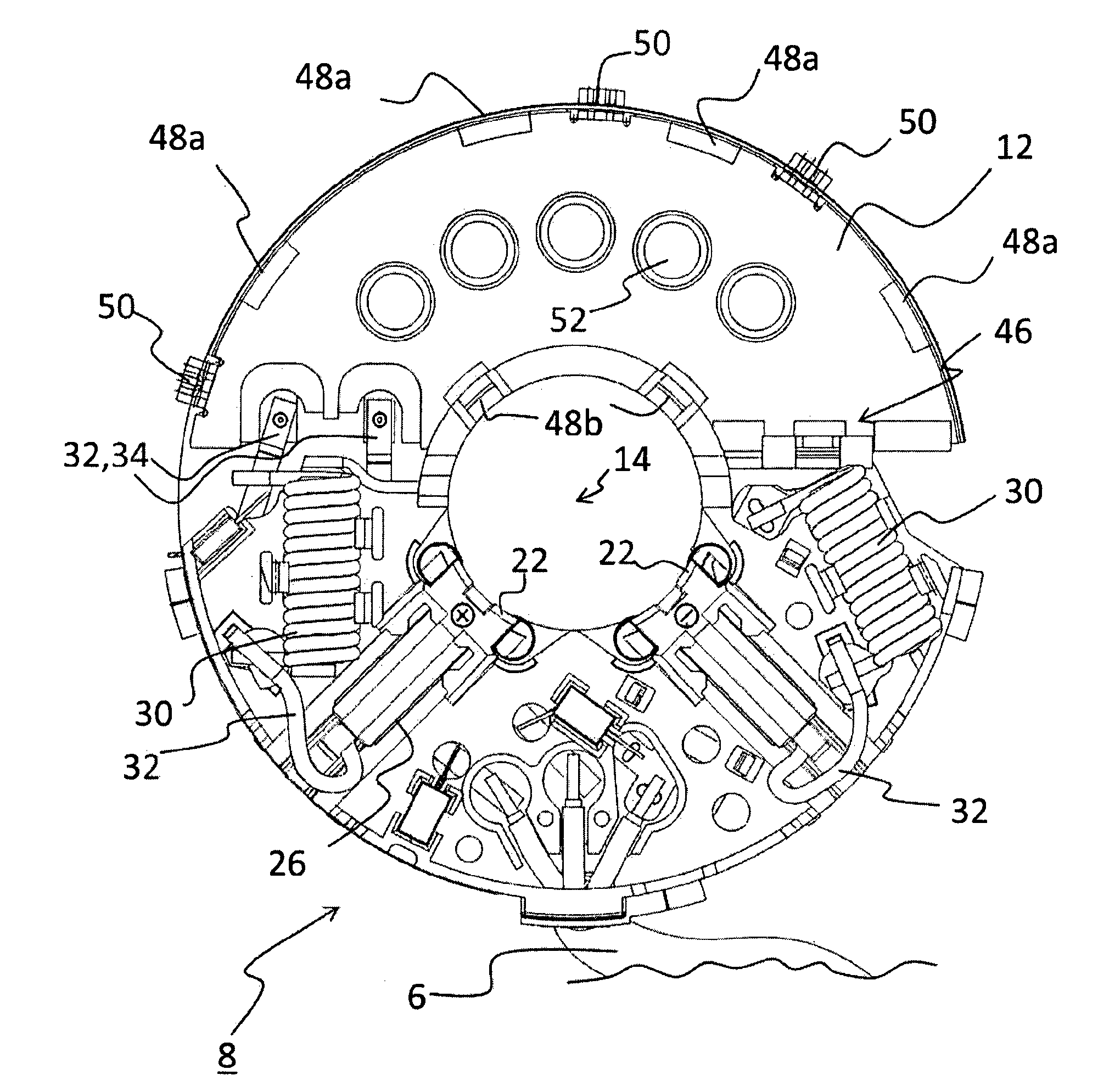 Brush system for an electric motor