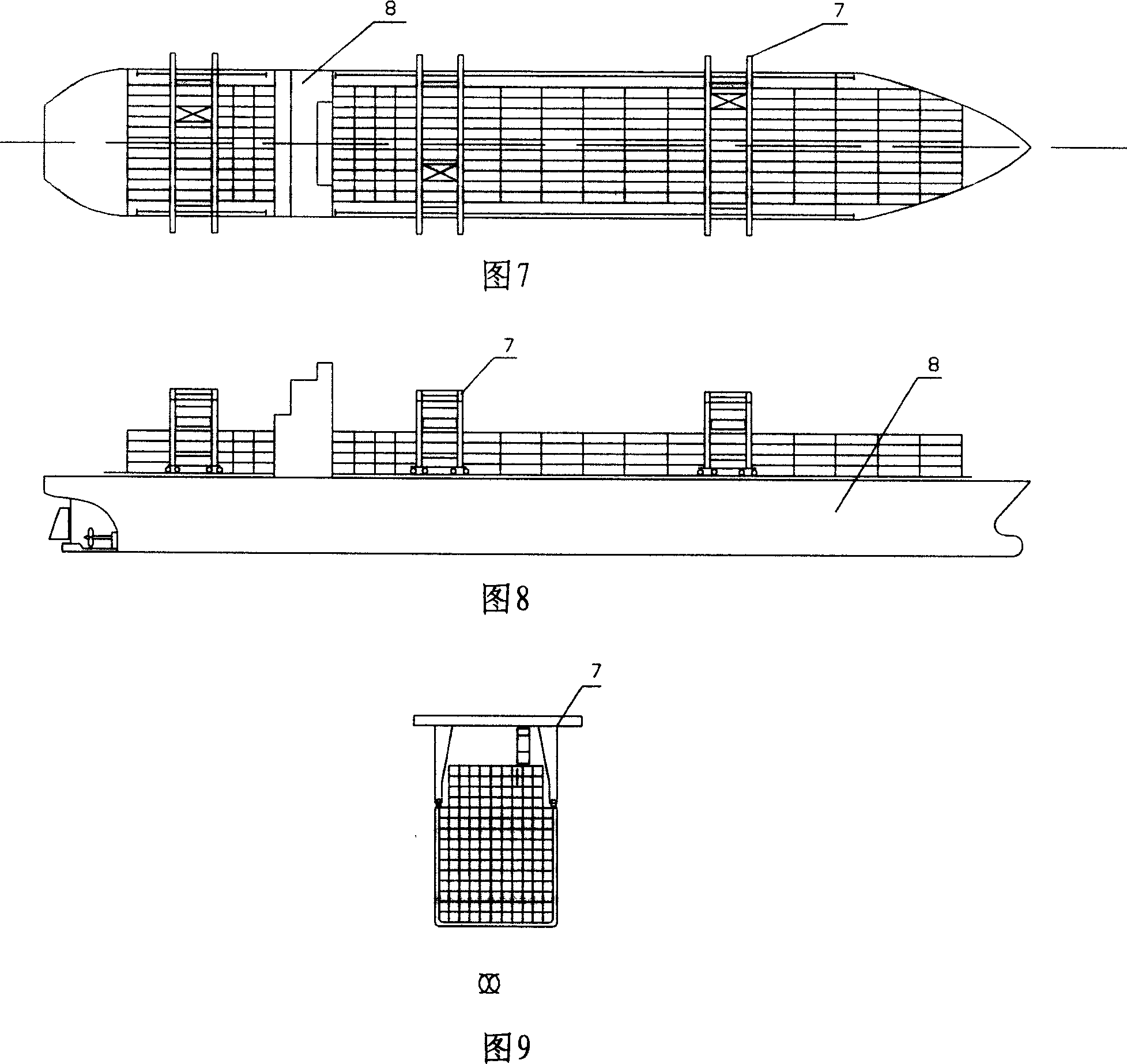 Automation container boat, dock and using method of warehouse transportation system composing the automation container boat and dock