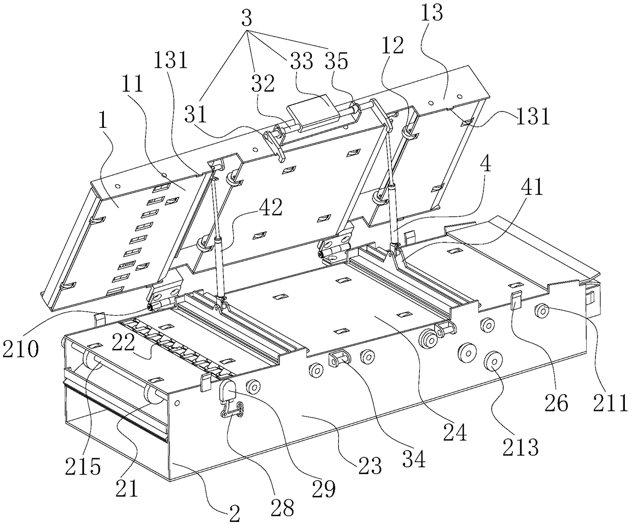 Ballot sorting module adopting side open paper feeding channel