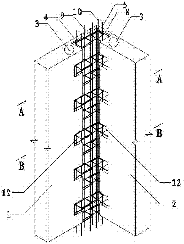 L-shaped precast concrete wall connection