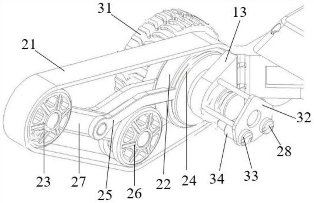 Multi-drive-mode vehicle for complex terrains and obstacle crossing method of multi-drive-mode vehicle