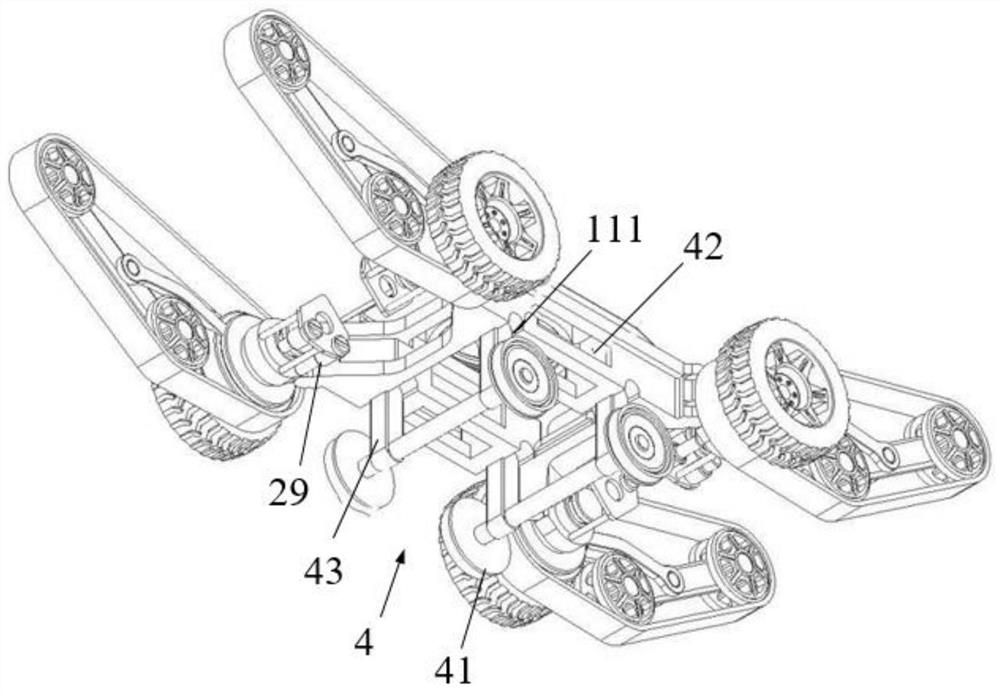 Multi-drive-mode vehicle for complex terrains and obstacle crossing method of multi-drive-mode vehicle