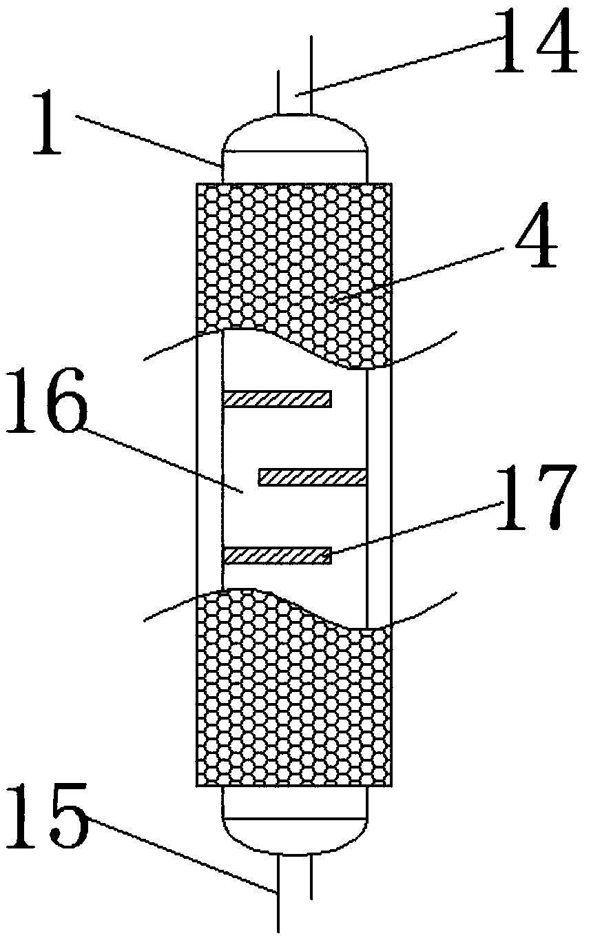 Continuous gas heating device