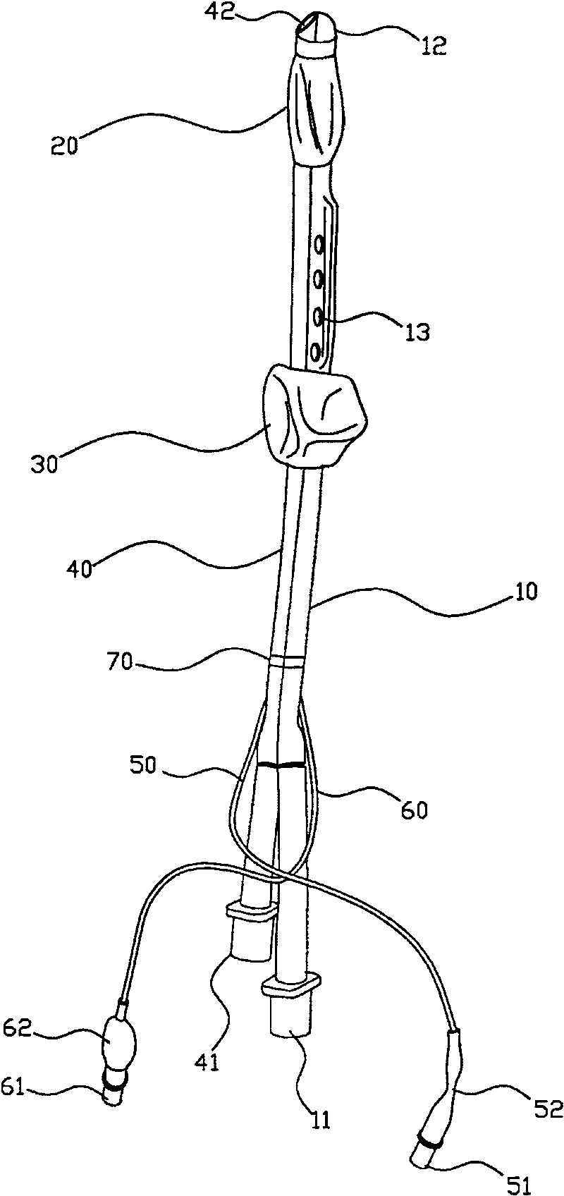 Catheter installation used for brain domain operation awaking anaesthesia