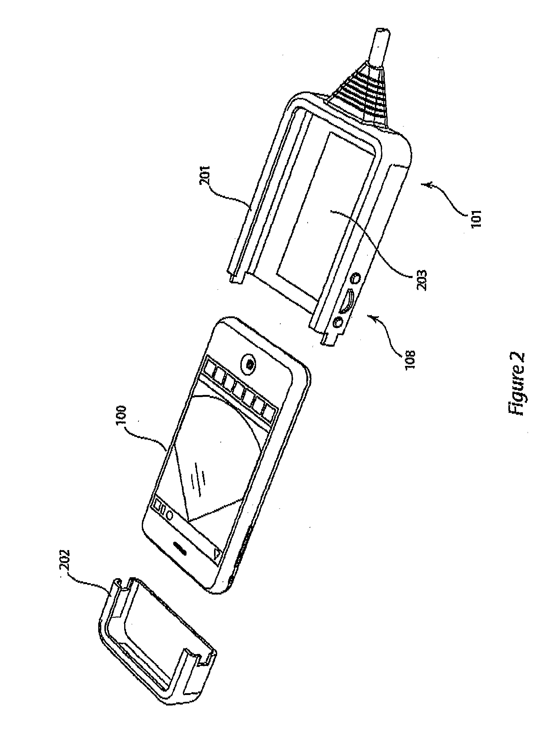 Docking system for medical diagnostic scanning using a handheld device