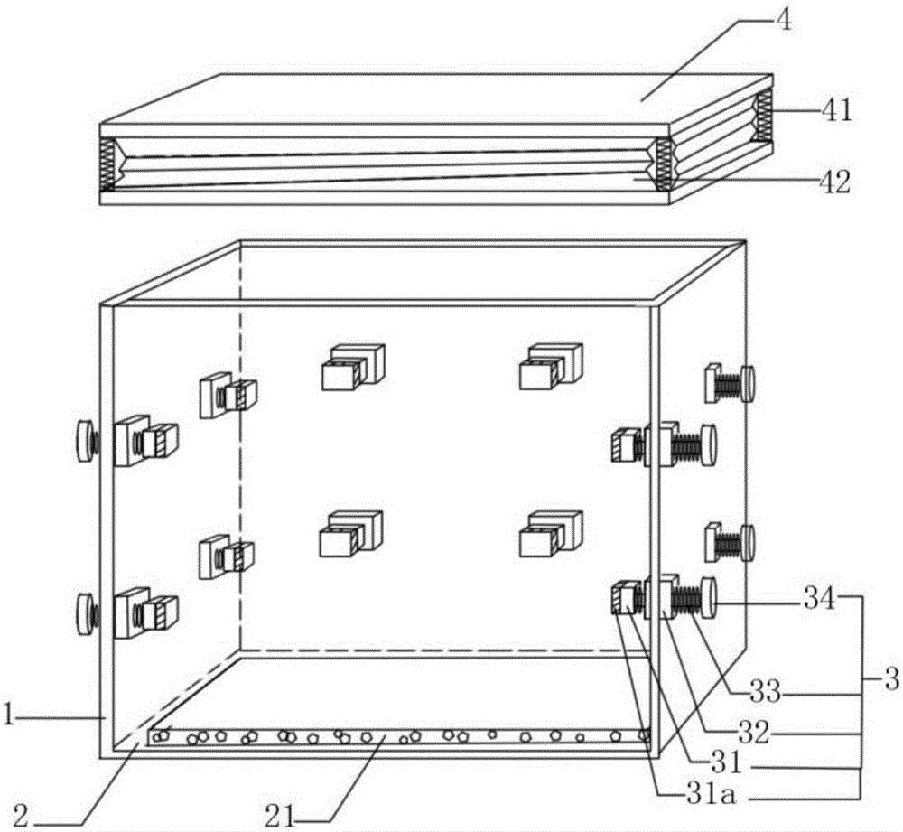 Potted plant packing box for logistics transportation