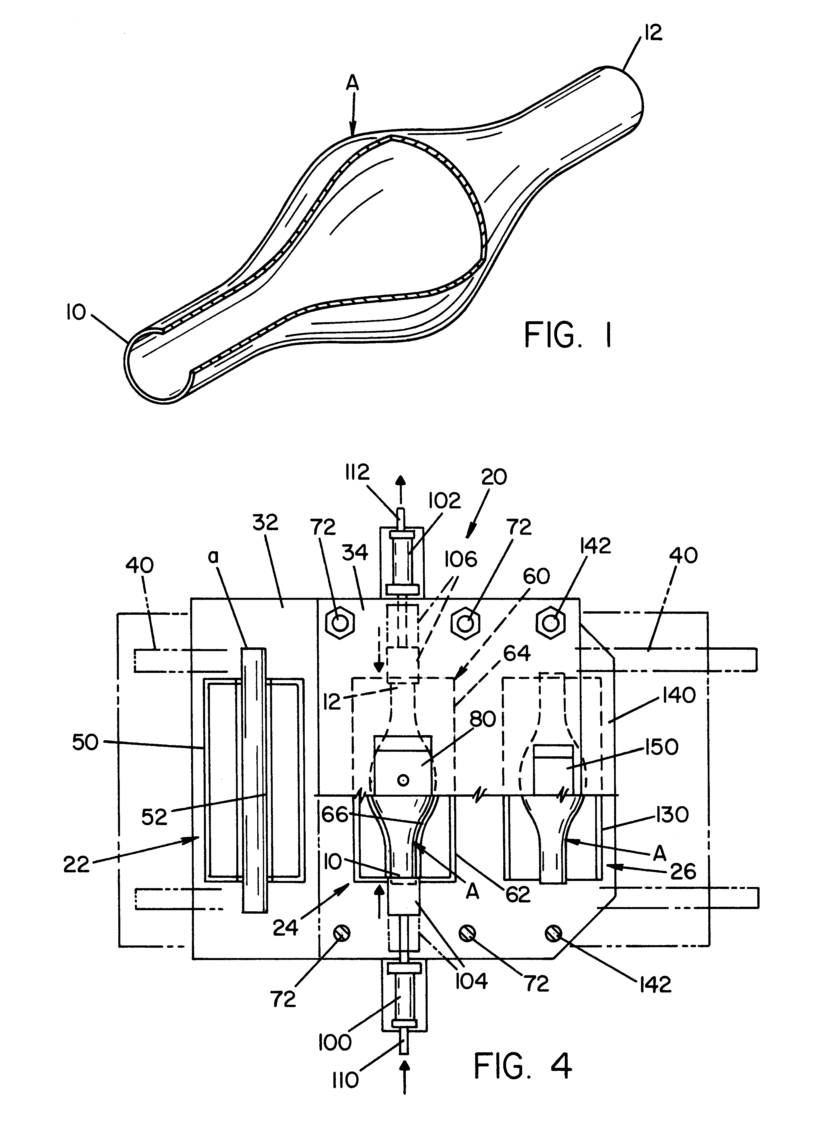 Method of forming a tubular blank into a structural component and die therefor