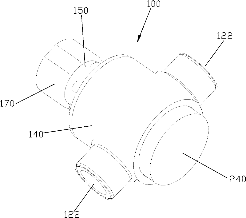 Pressing switching waterway mechanism