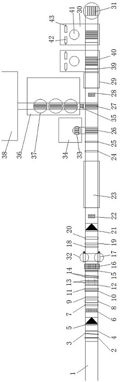 Semi-finished product production line suitable for float electronic display glass