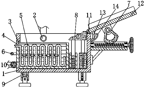 Water cooling device for producing intermediate frequency furnace castings