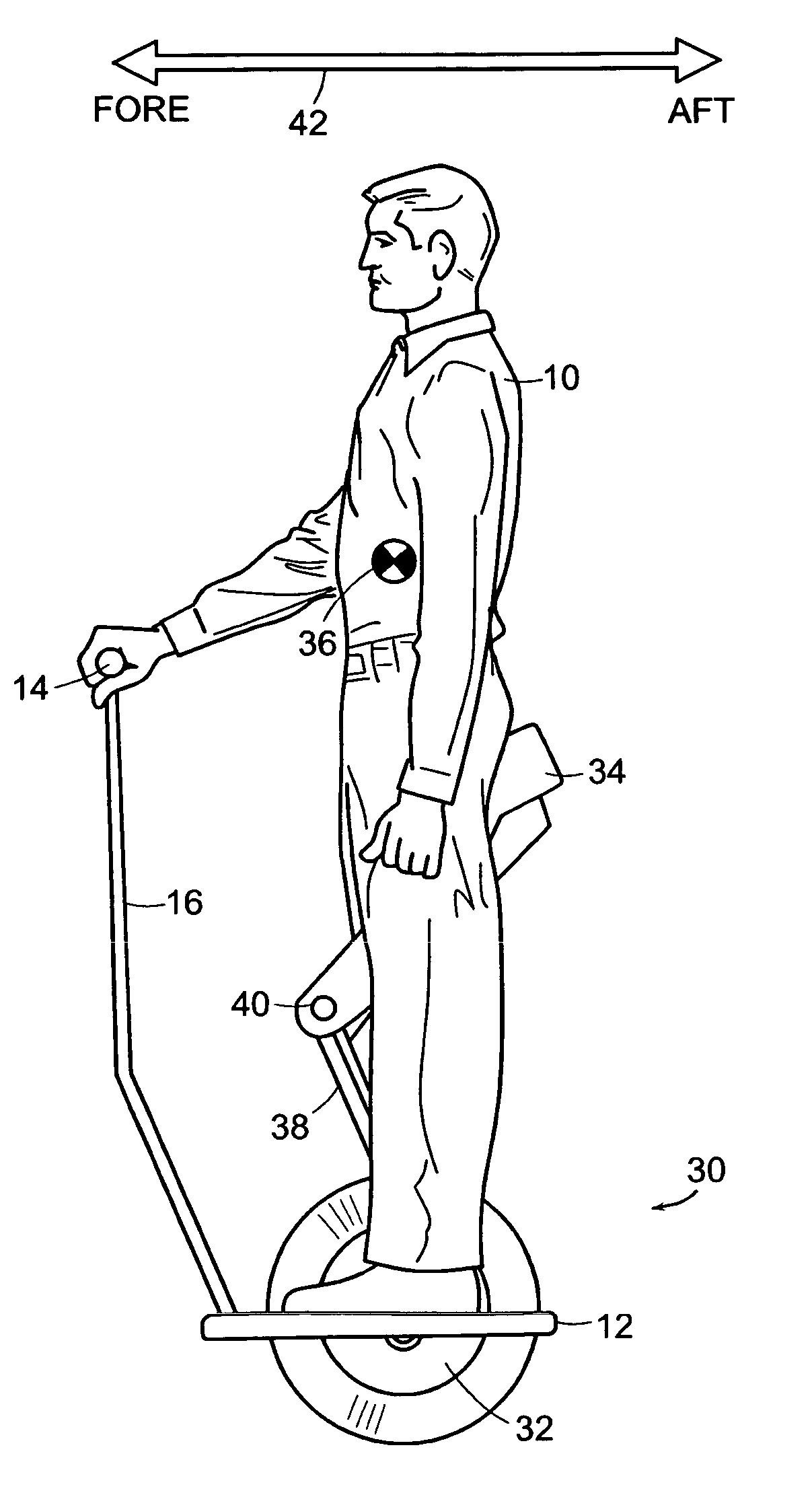 Dynamic balancing vehicle with a seat