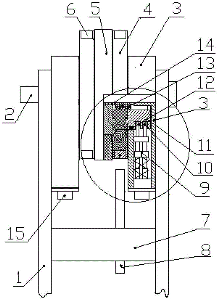 Thickness detecting probe for wheel type pipeline detector