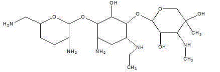 A kind of synthetic method of etimicin sulfate