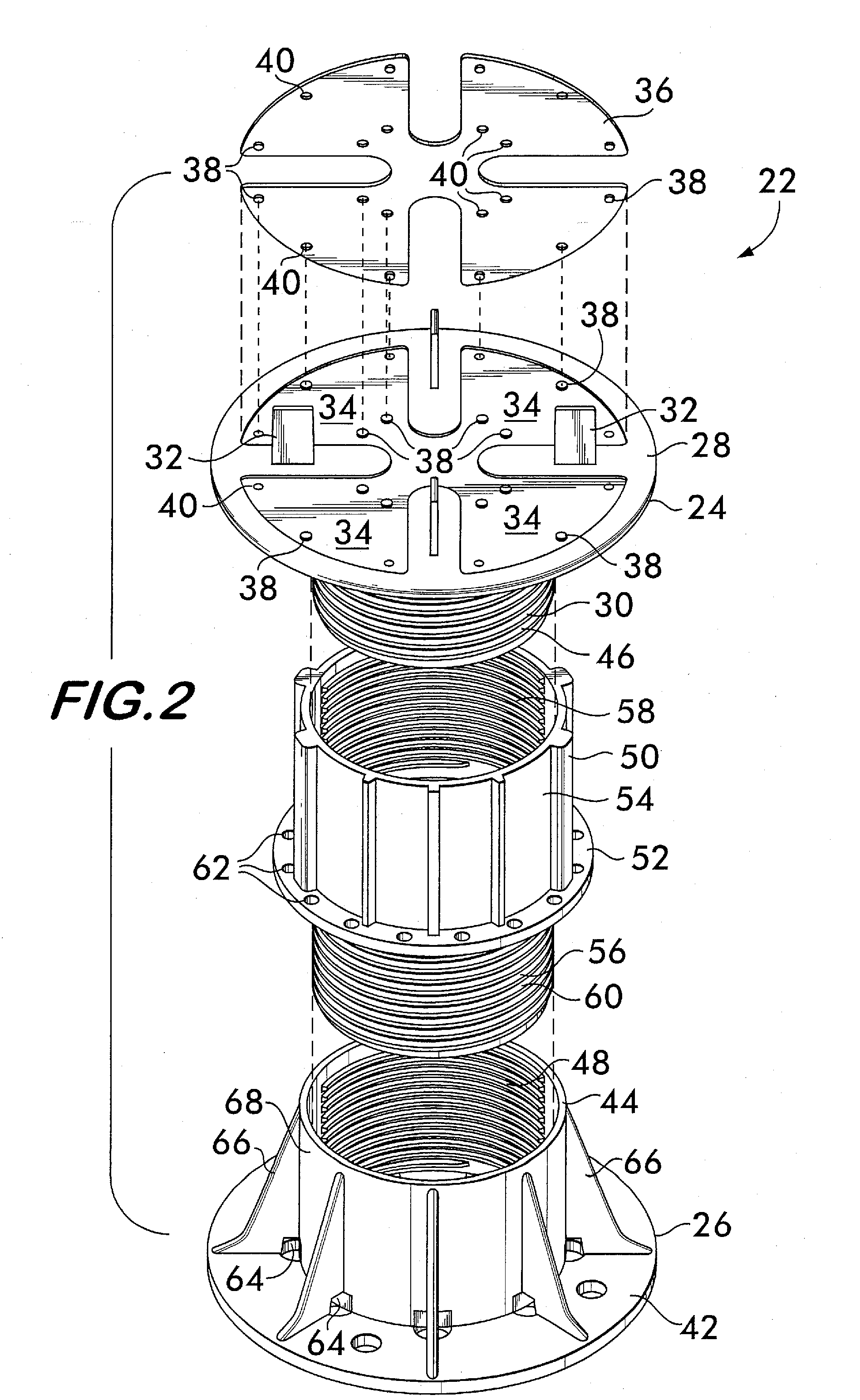 Pedestal for Ballast Block Decking