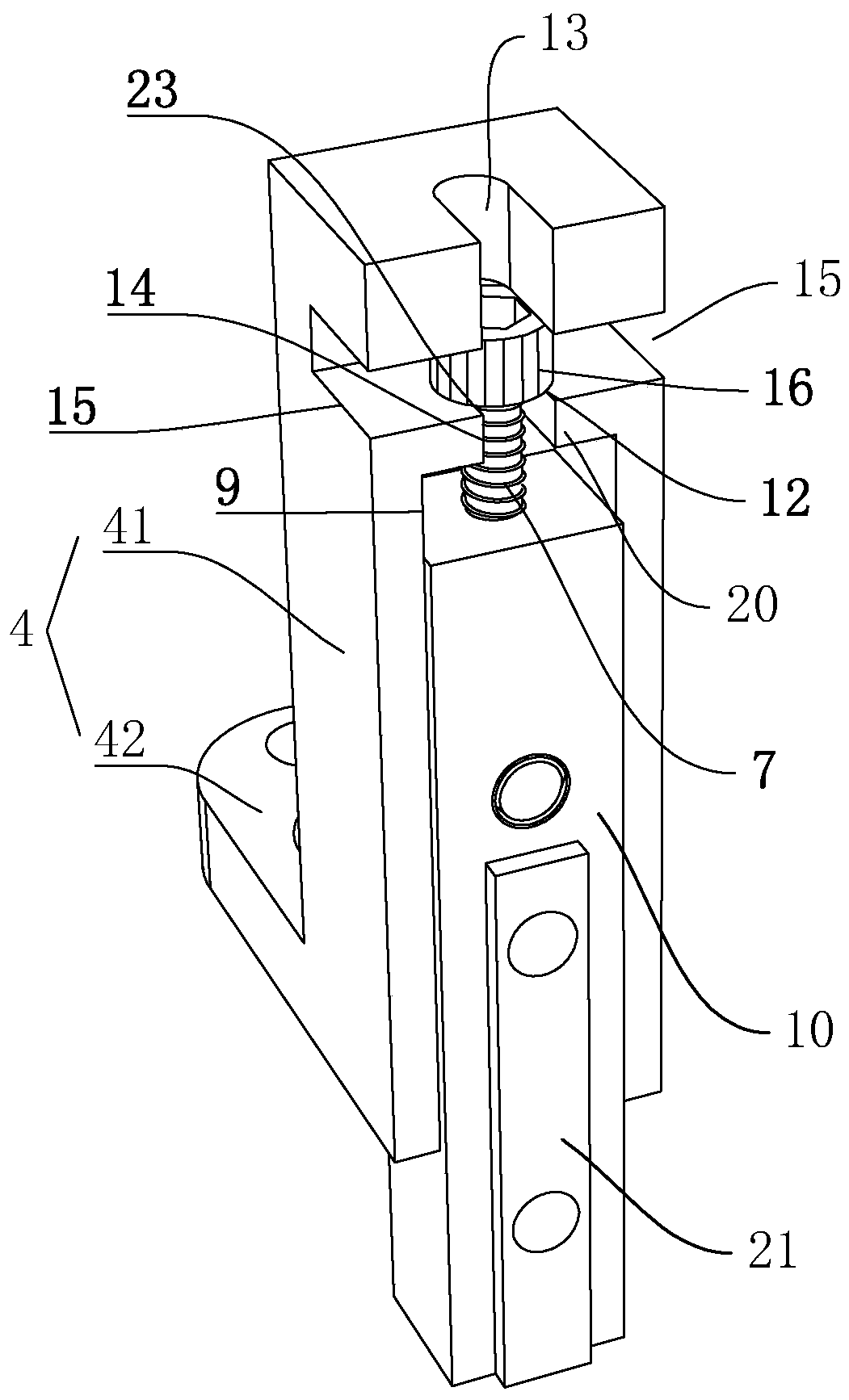 A fixed seat of a large circular knitting machine needle selector