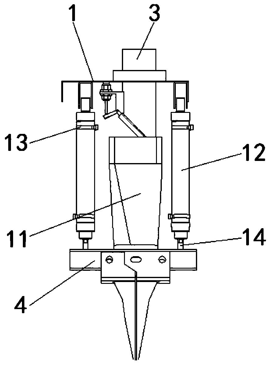 Seedling feeding and planting device of transplanter