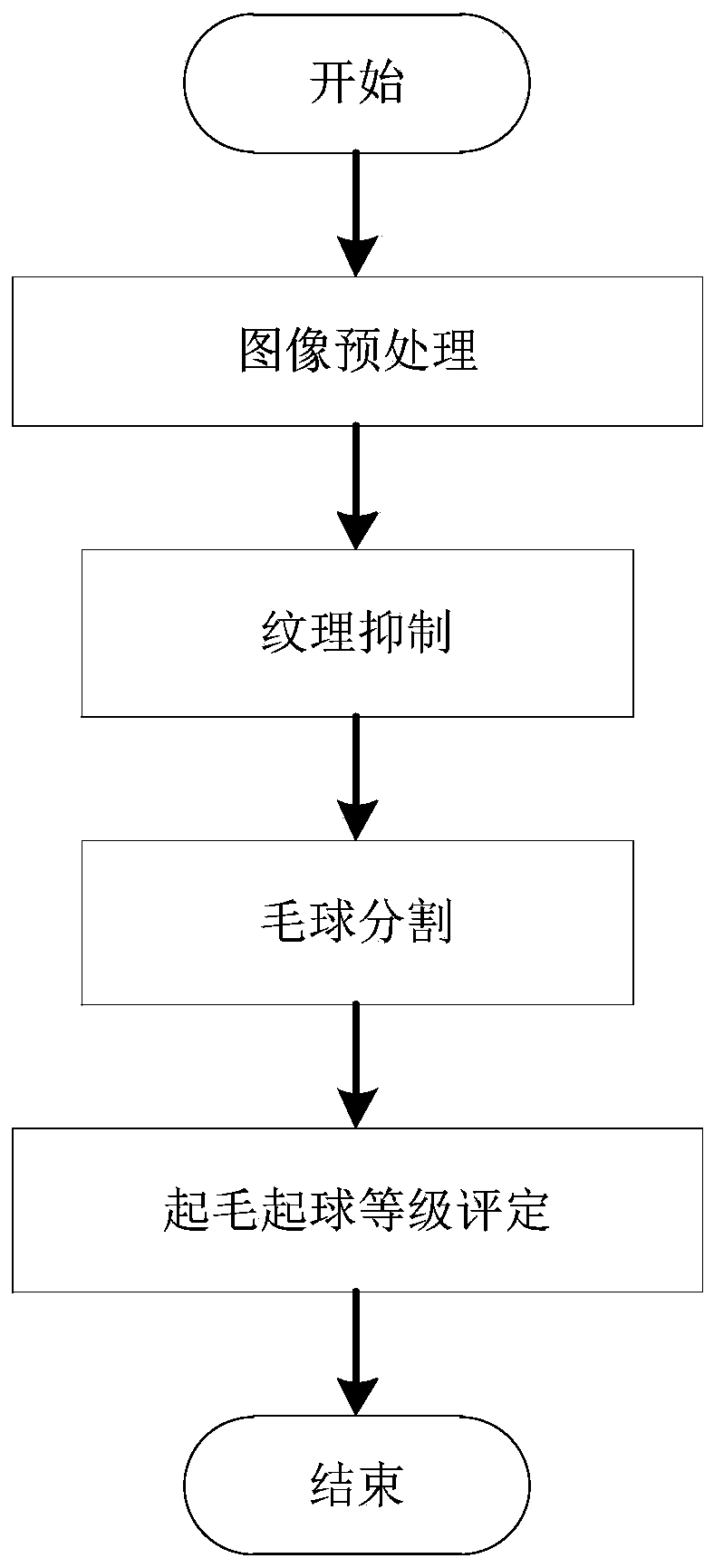 Fabric fuzzy ball grade evaluation method based on relative total variation model and MSER