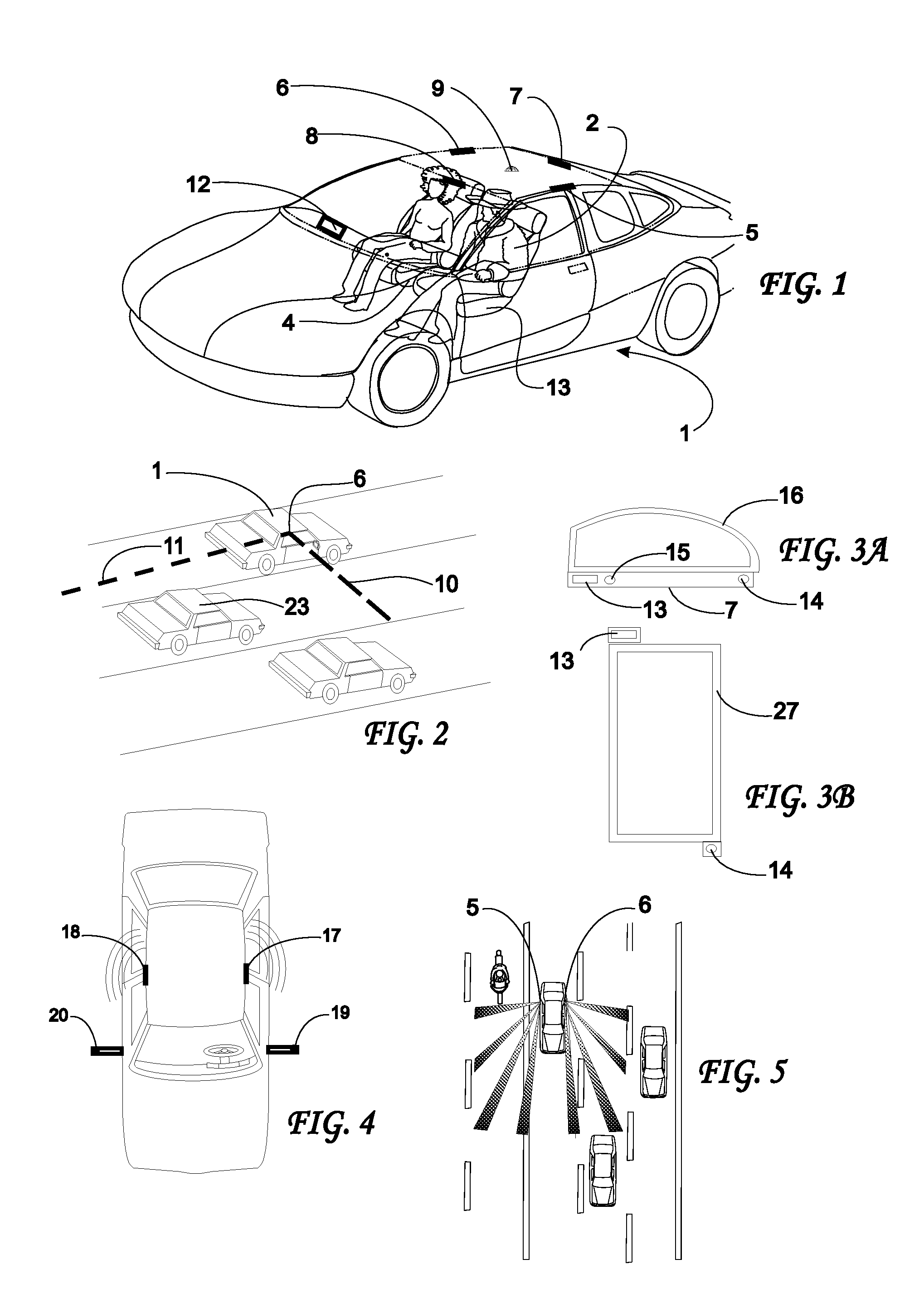 Vehicular Component Control Methods Based on Blind Spot Monitoring