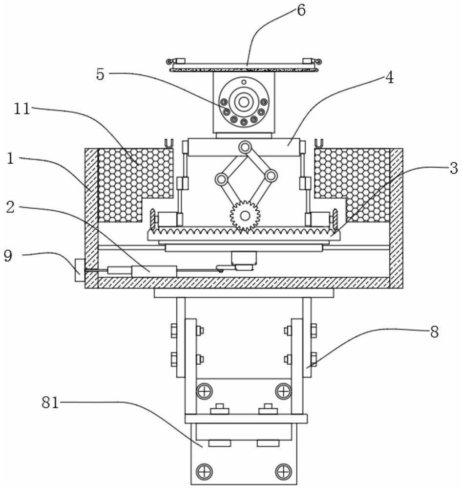 Lifting protection device for security and protection monitoring camera