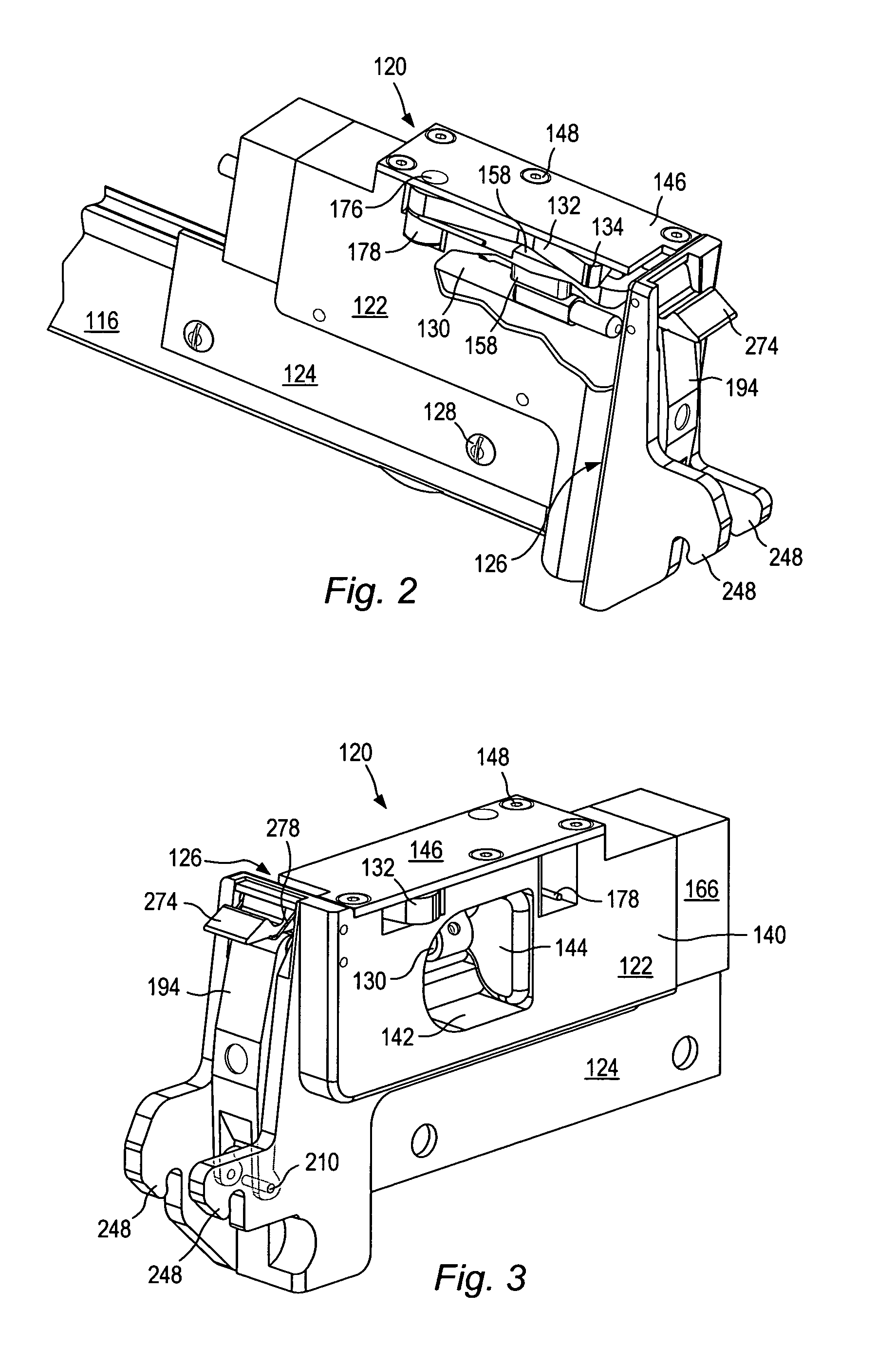 Slam latch for rackmount rail