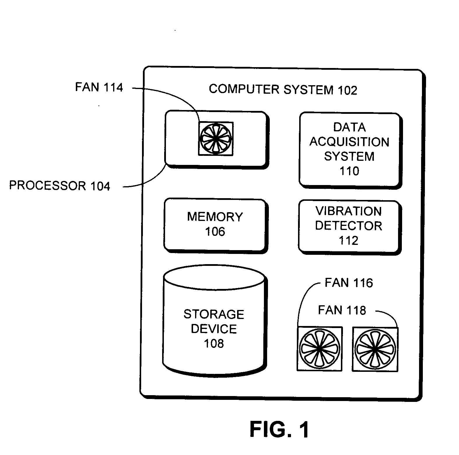 Method and apparatus for detecting vibrations from a mechanical component