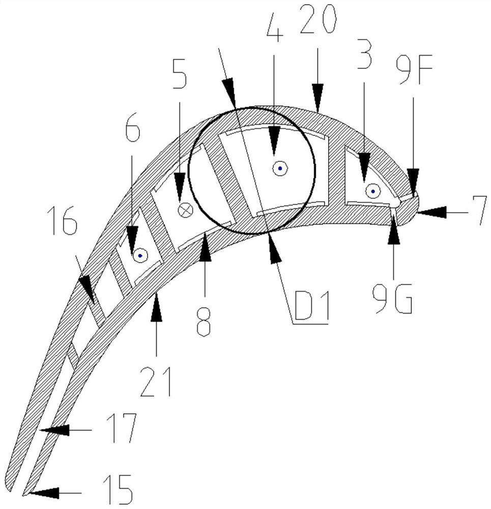 Cooling structure of turbine movable vane of gas turbine