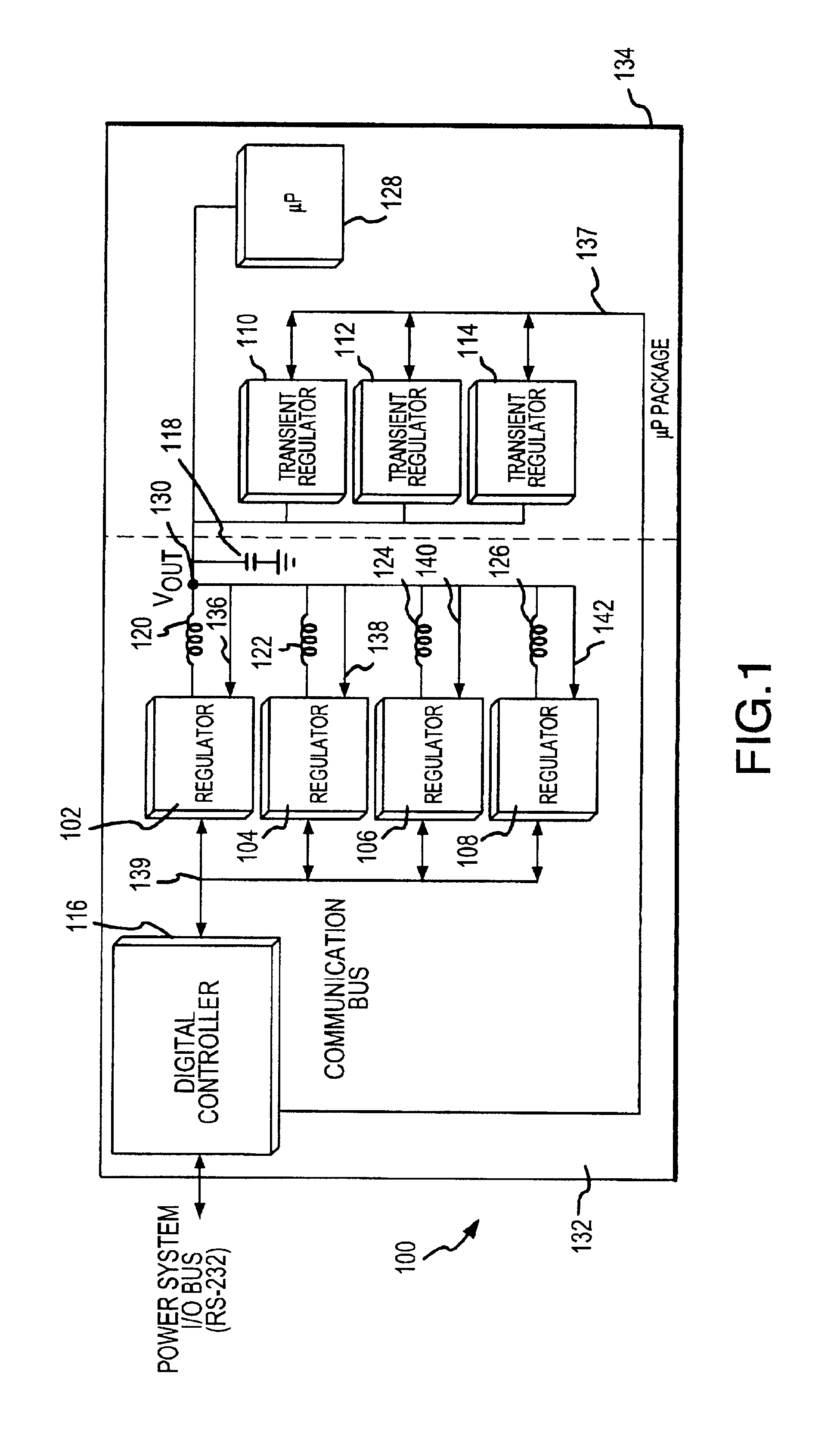 Method and apparatus for providing wideband power regulation to a microelectronic device