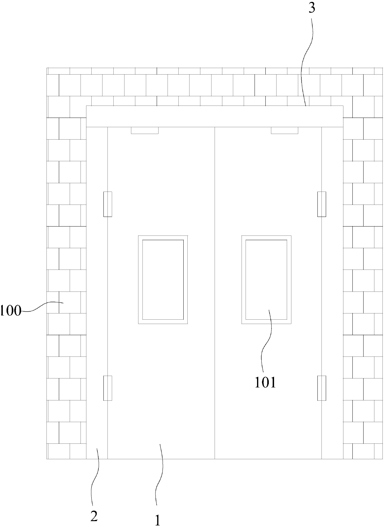 Door structure for fire fighting access