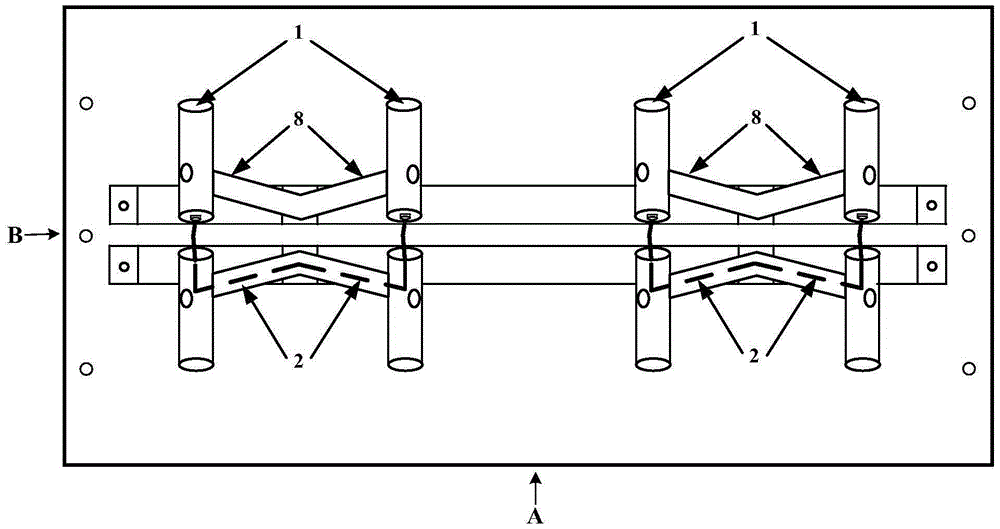 Digital television transmitting antenna of horn structure