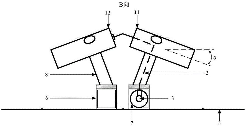 Digital television transmitting antenna of horn structure